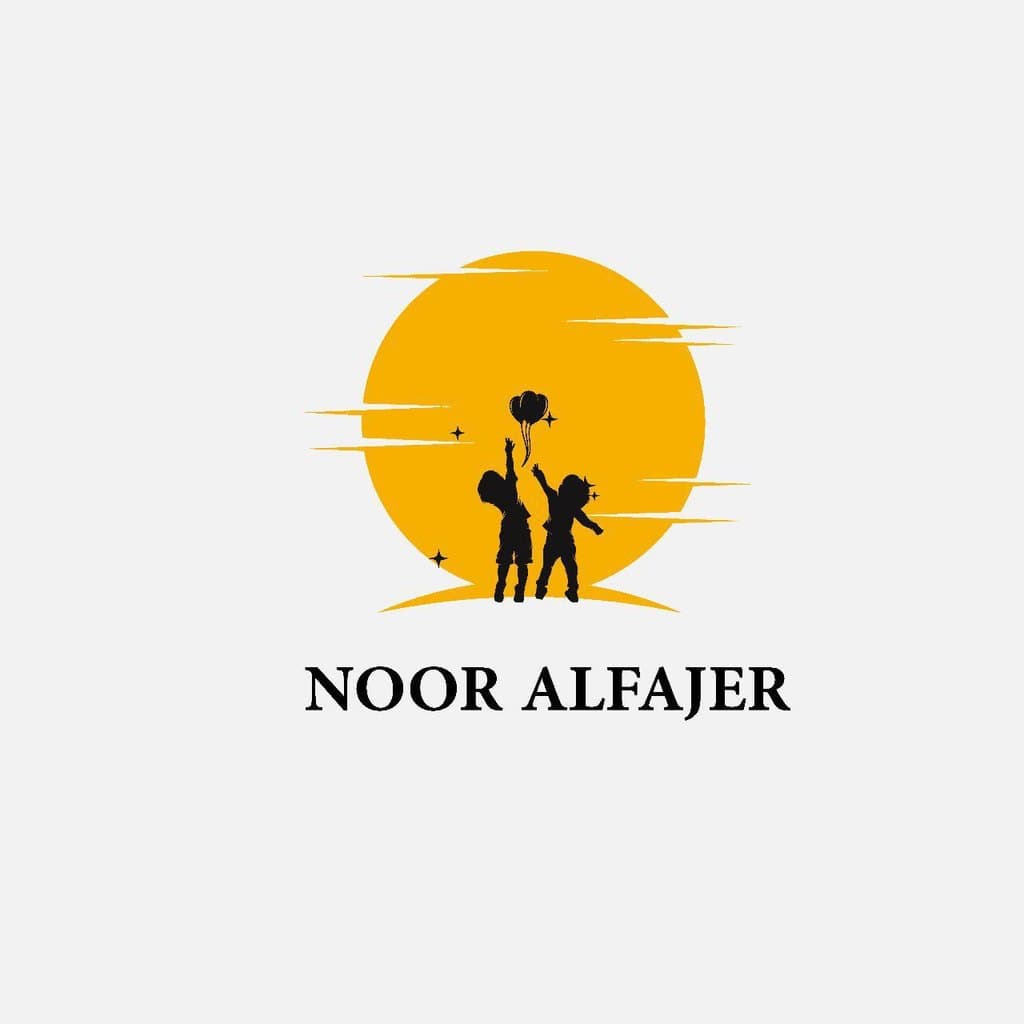 Alternate logo mark: silhouetted children with balloons against a rising sun